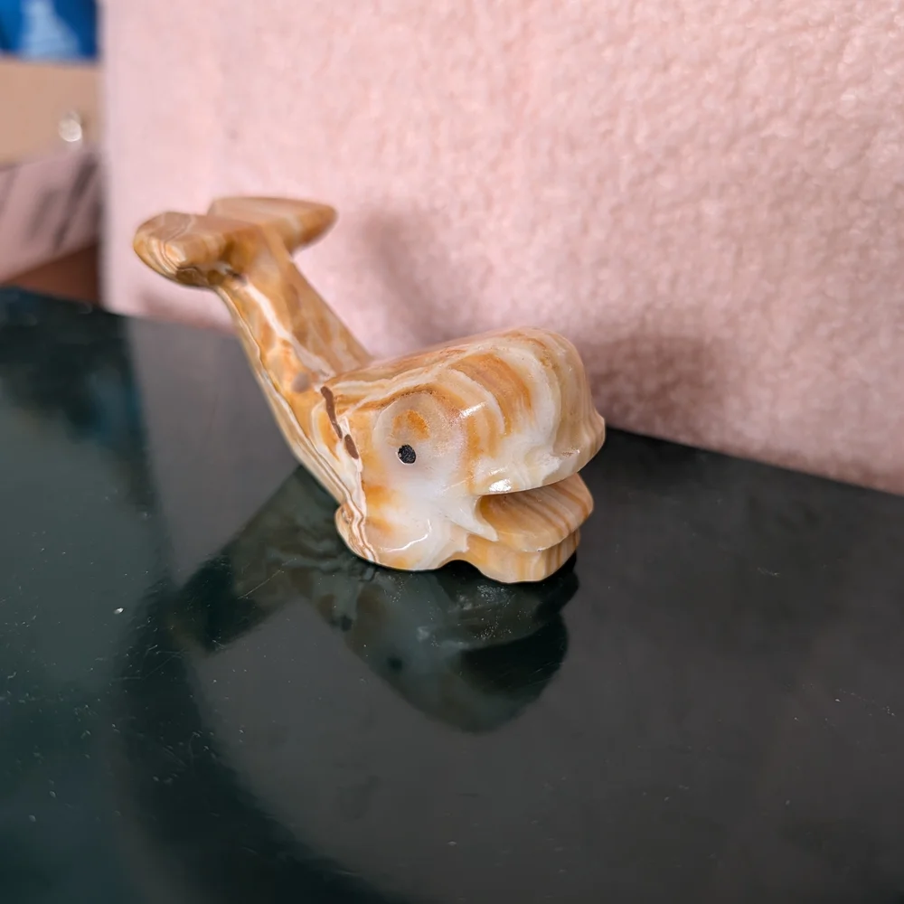 Carved Stone Whale Figurine - Picture 5 of 6